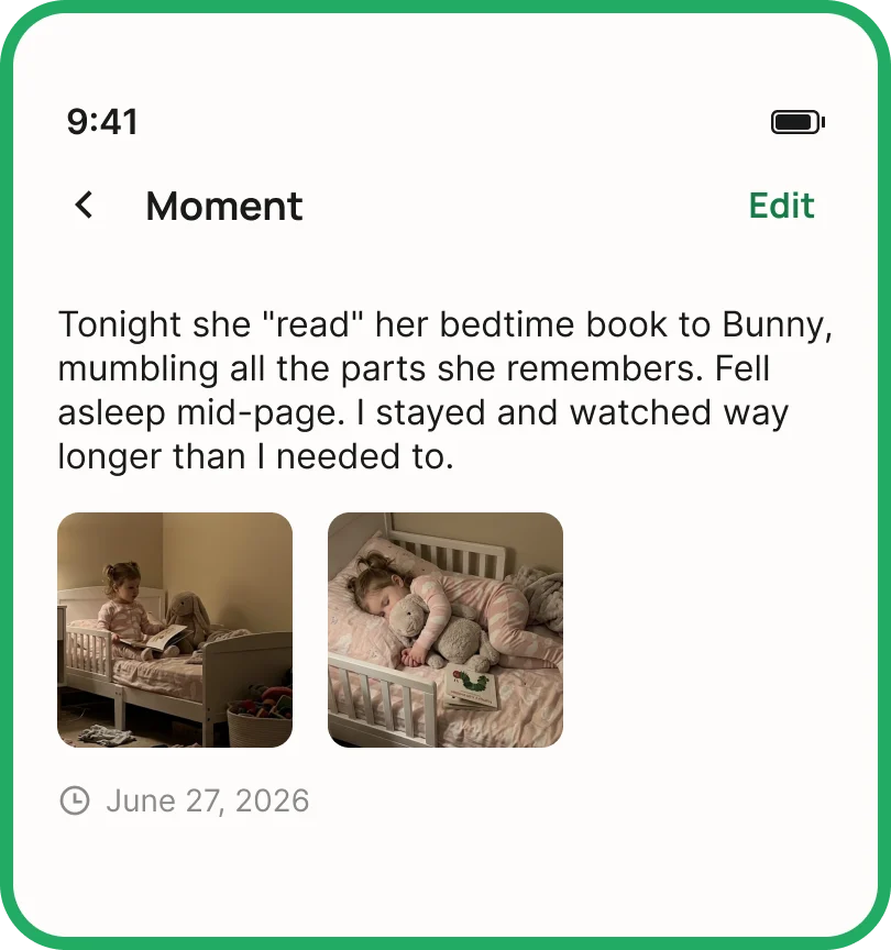 A moment saved in Nestory